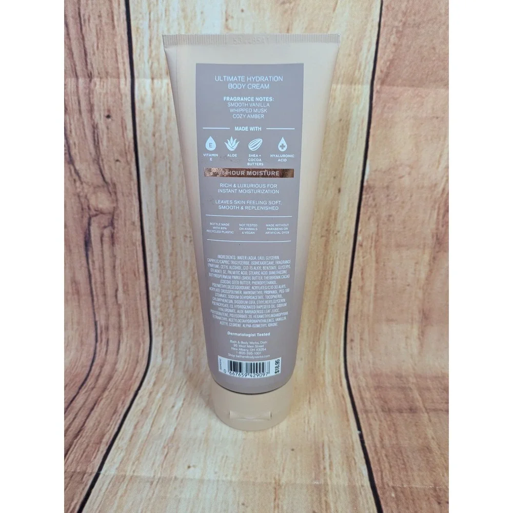 Bath & Body Works Warm Musk Ultimate Hydration Body Cream 8 oz Hyaluronic Acid
